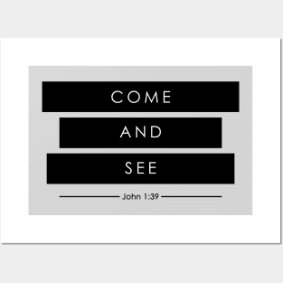 Come and See - John 1:39 - Bible Verse - Jesus Quote Posters and Art